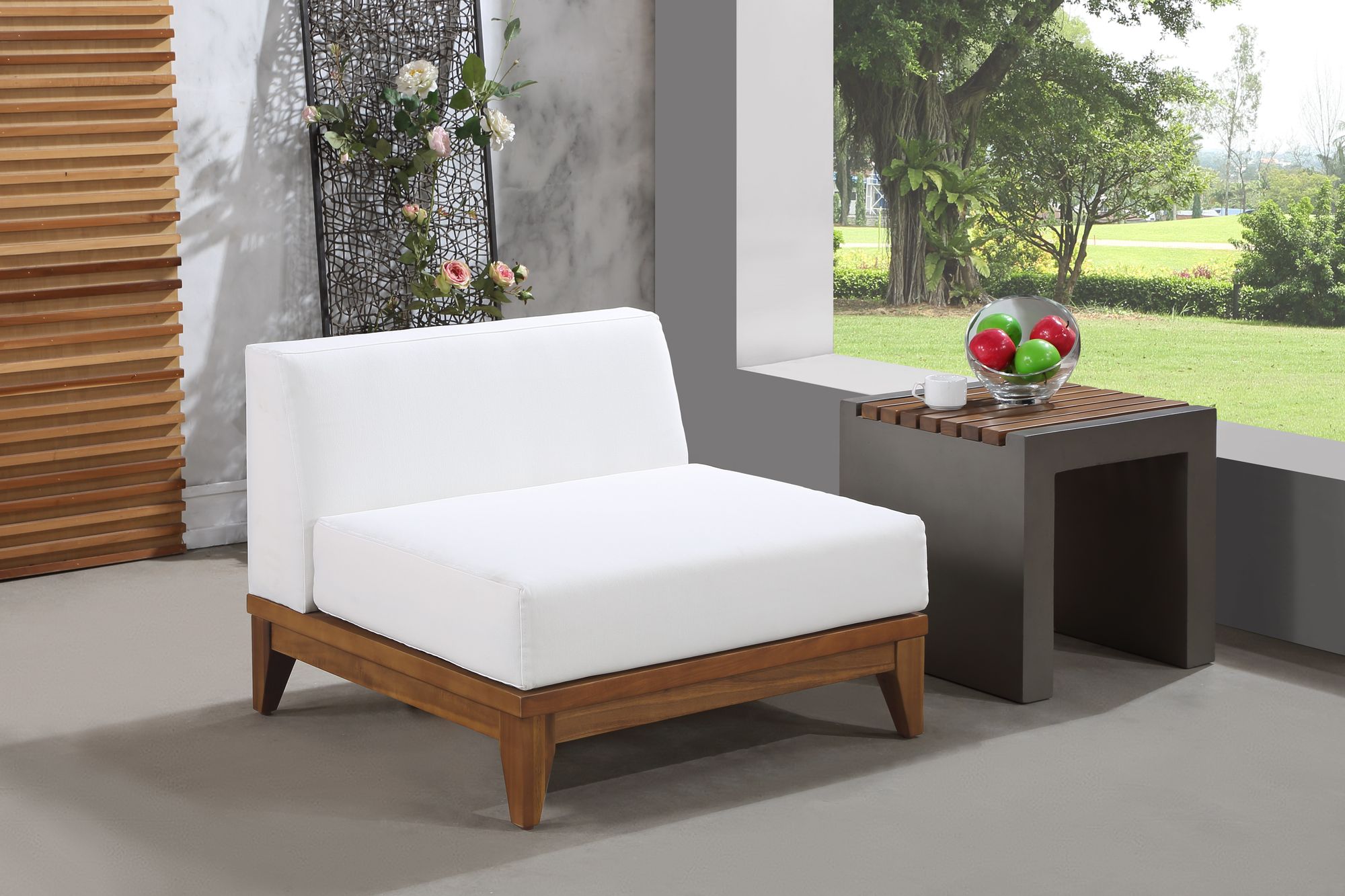 Rio Outdoor Patio Waterproof Fabric Modular Armless Chair