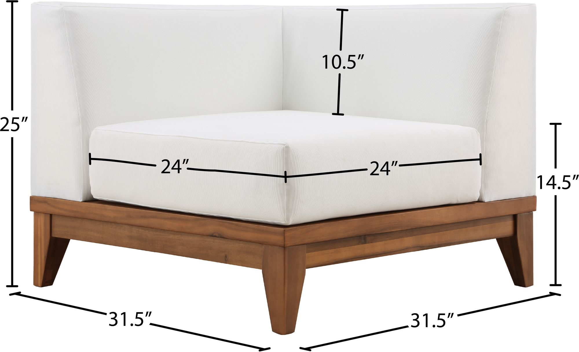 Rio Outdoor Patio Waterproof Modular Corner Chair
