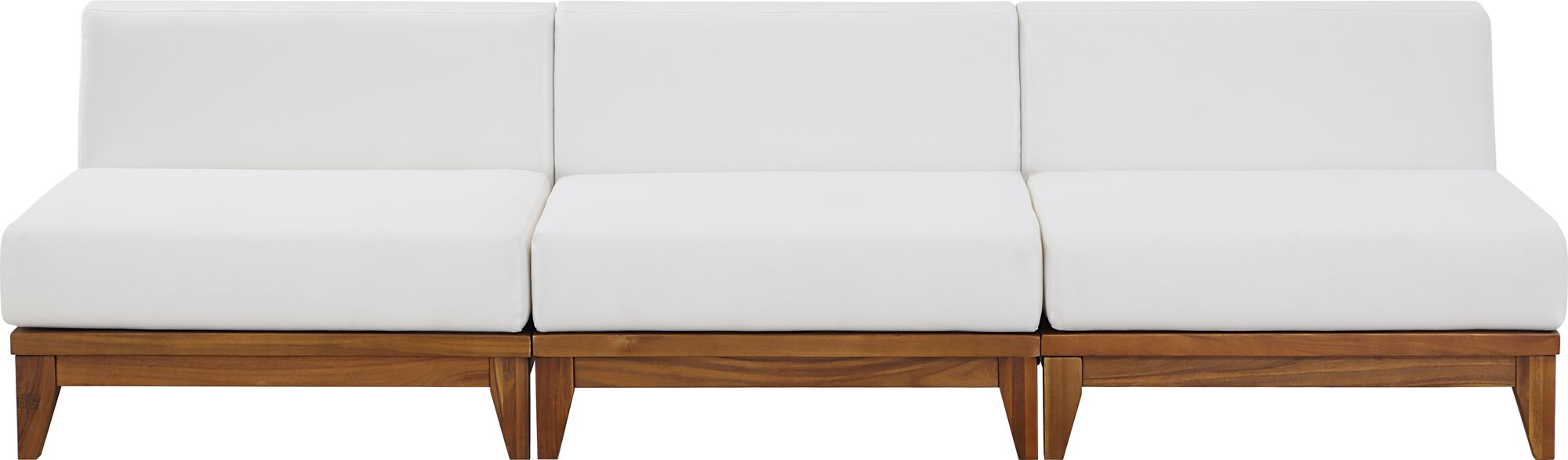 Rio 103.5" Outdoor Patio Waterproof Fabric Armless Modular Sofa
