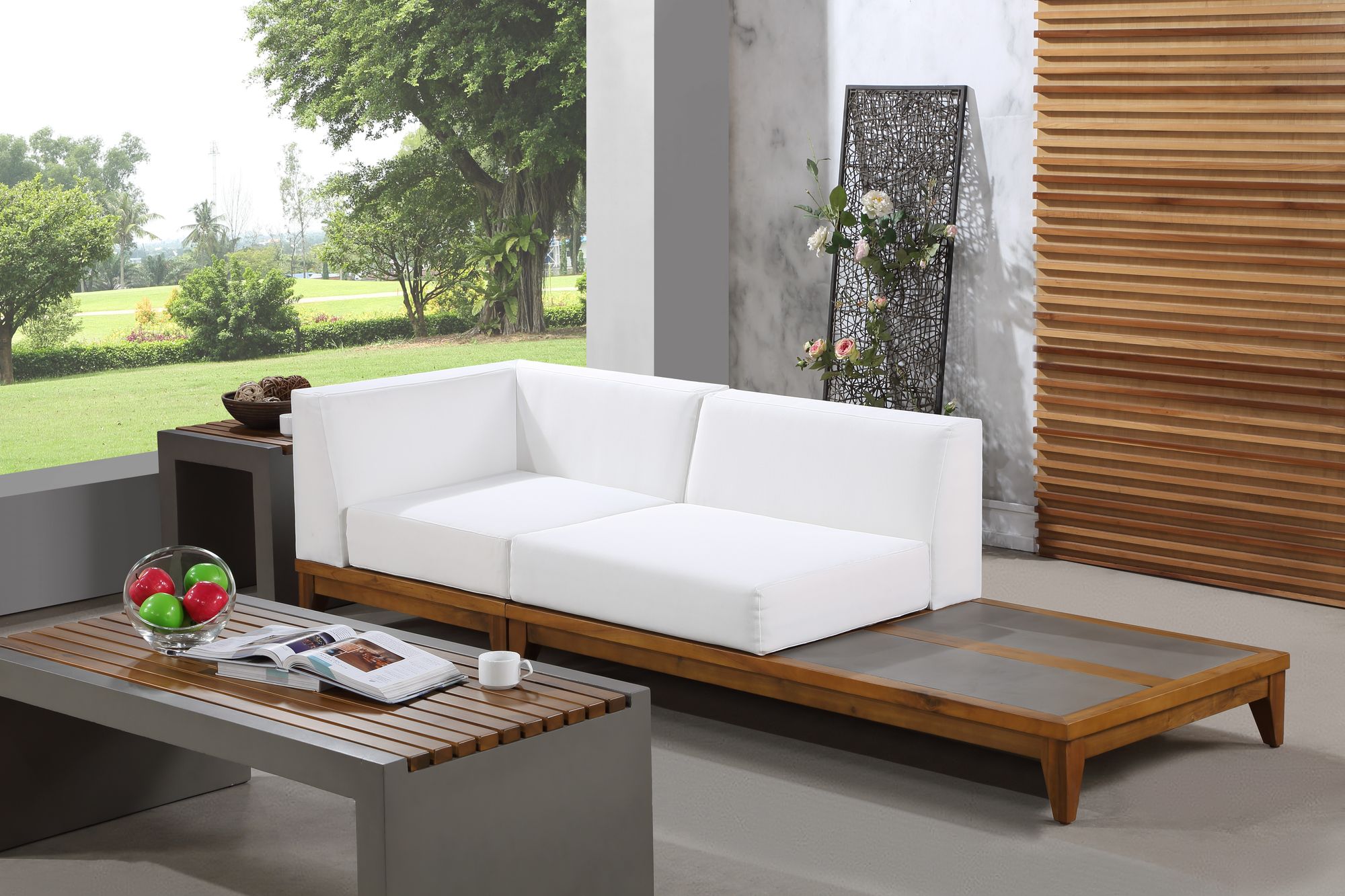 Rio 94" Outdoor Patio Waterproof Fabric Modular Sofa