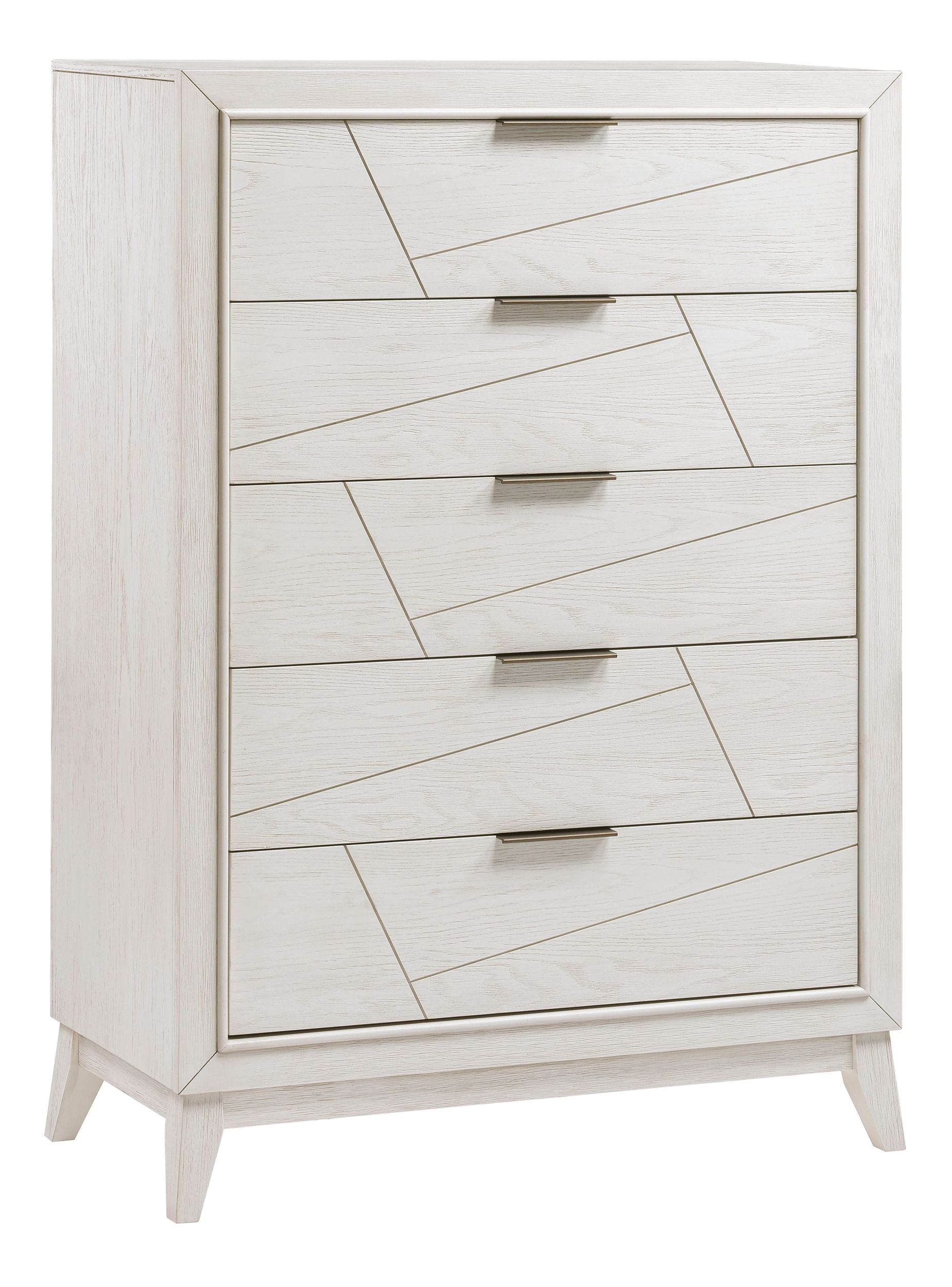 Asteria Chenille/Wood Panel Bedroom Set with LED Lighting