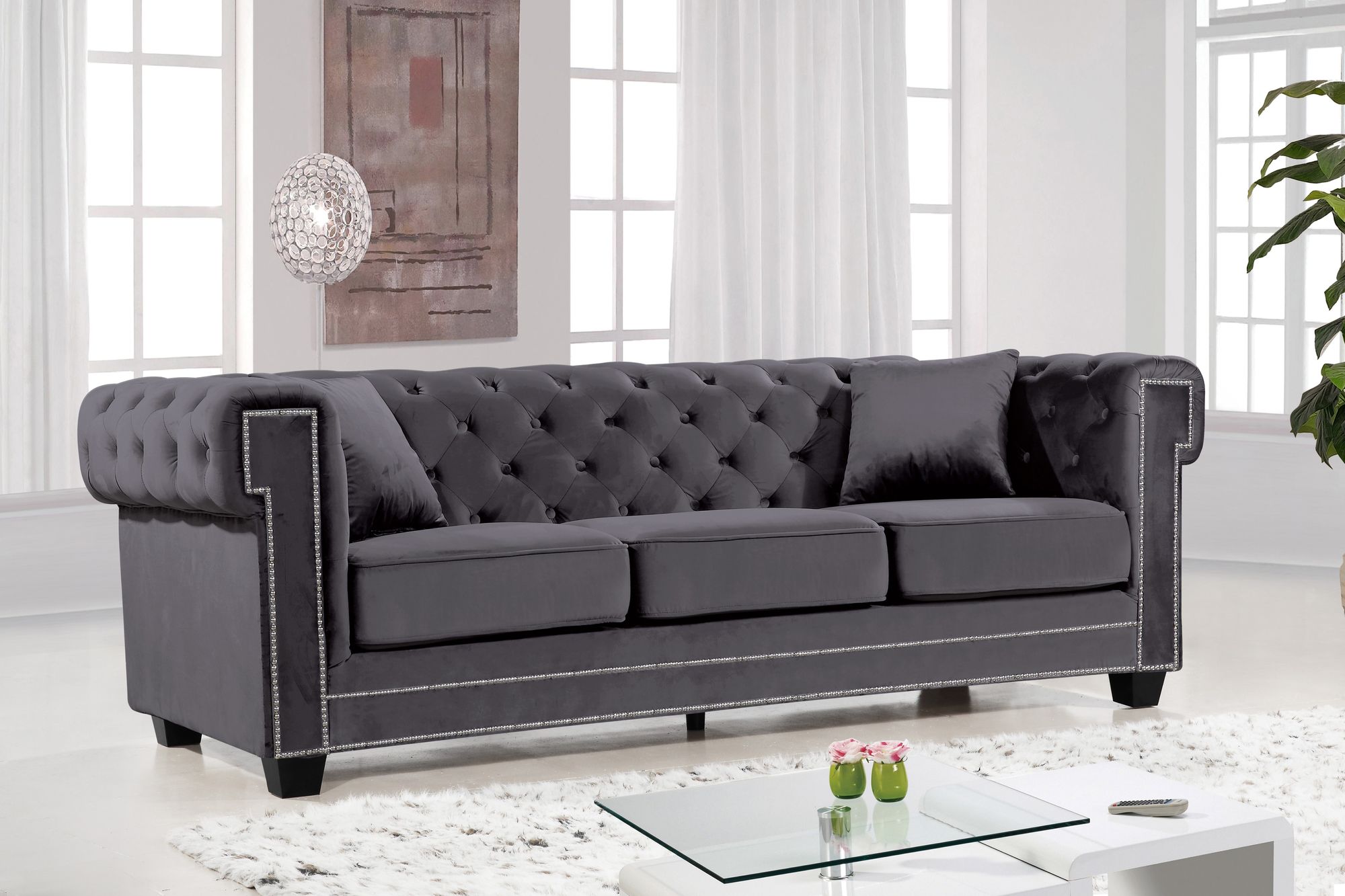 Bowery Velvet Sofa