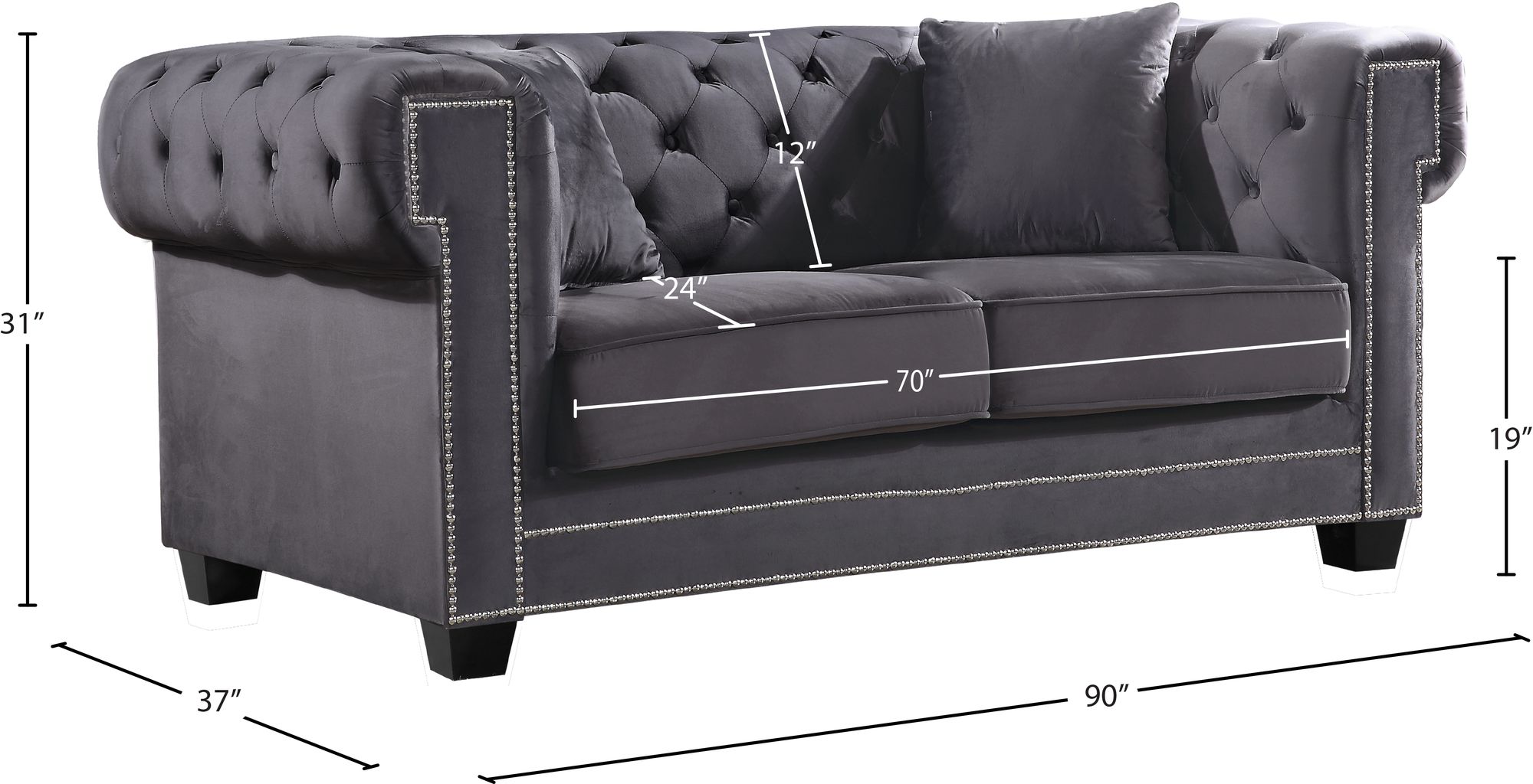 Bowery Velvet Sofa