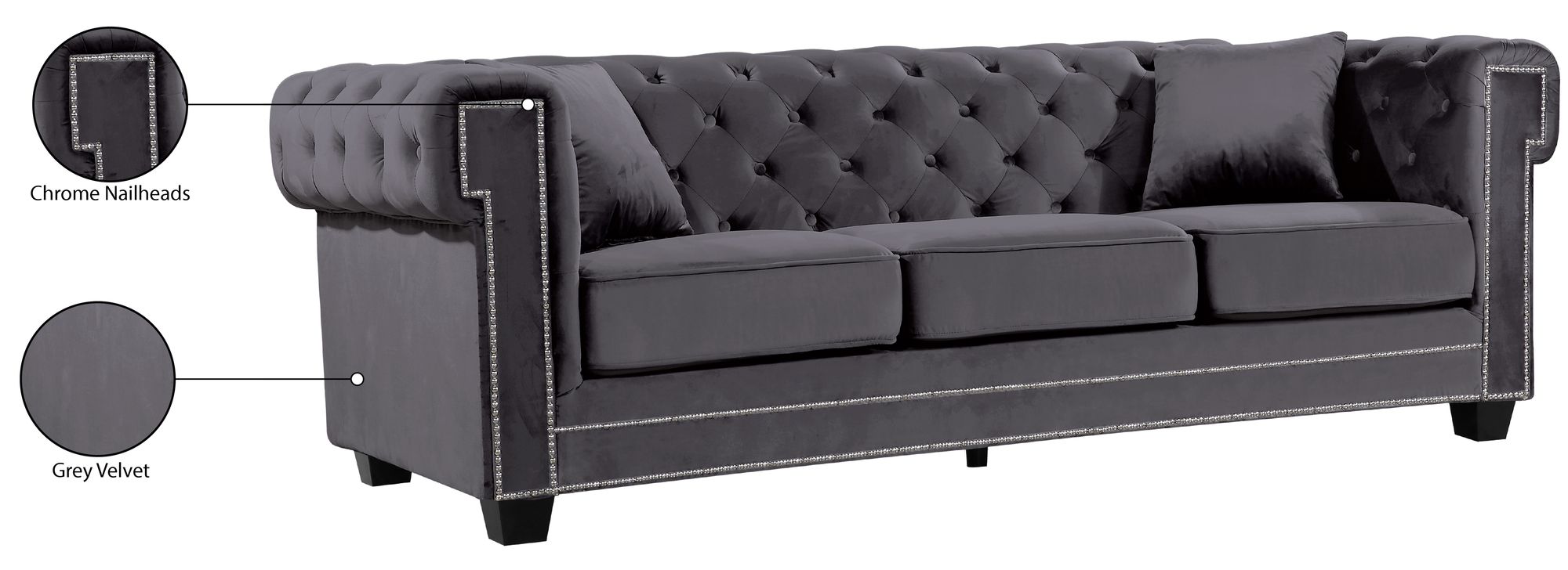 Bowery Velvet Sofa