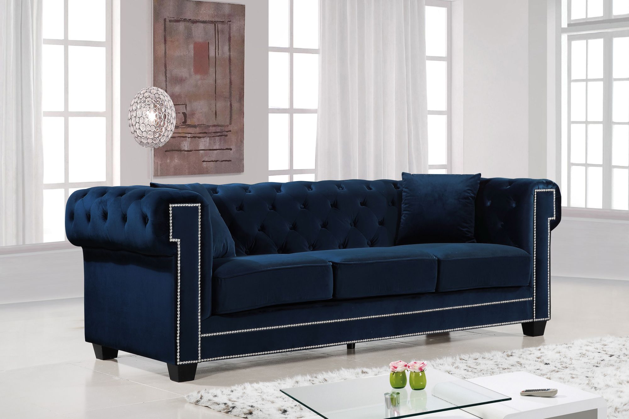 Bowery Velvet Sofa