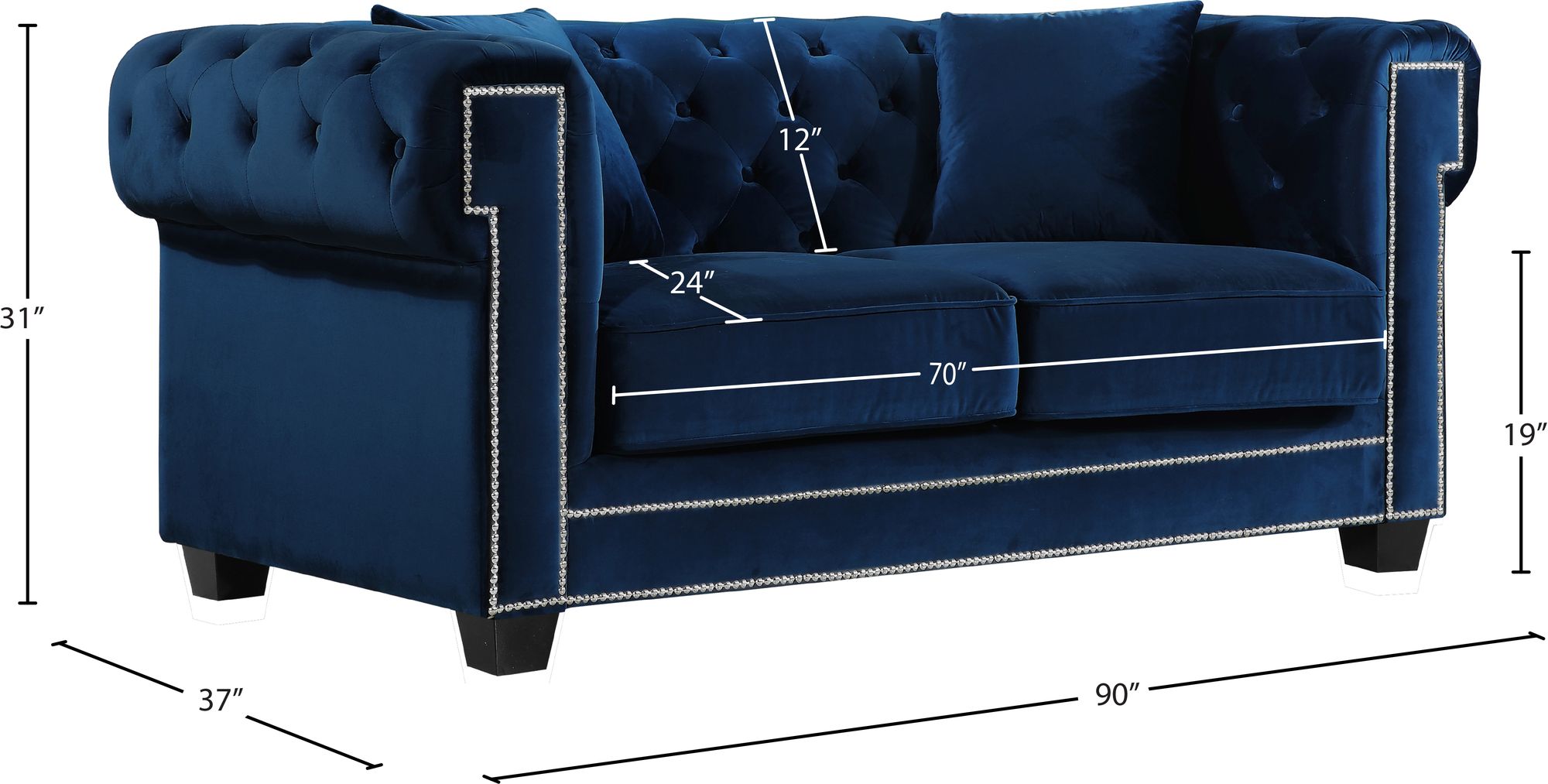 Bowery Velvet Sofa