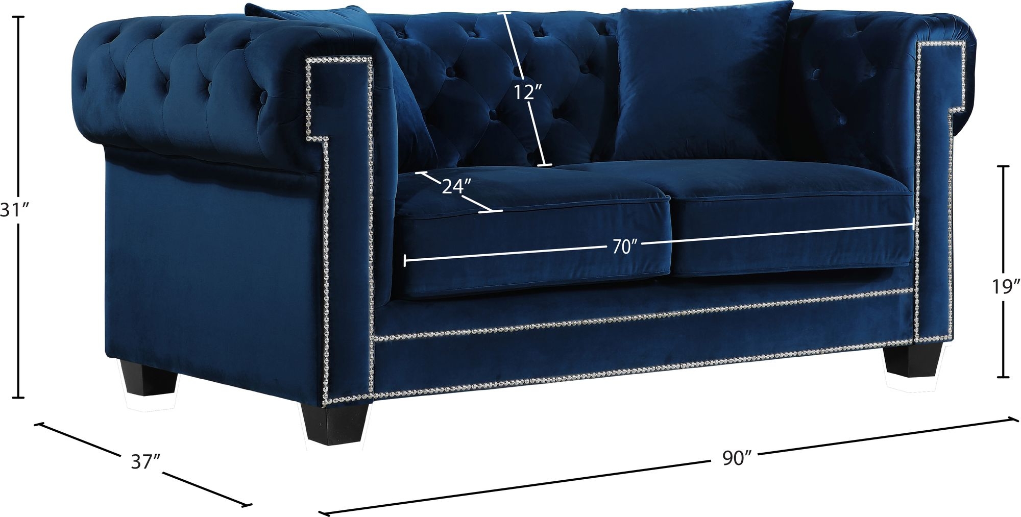 Bowery Velvet Sofa