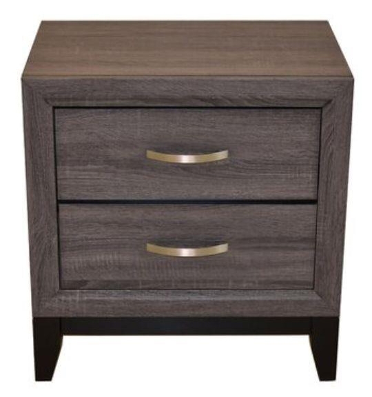 Sierra Contemporary Night stand Made with Wood in Gray