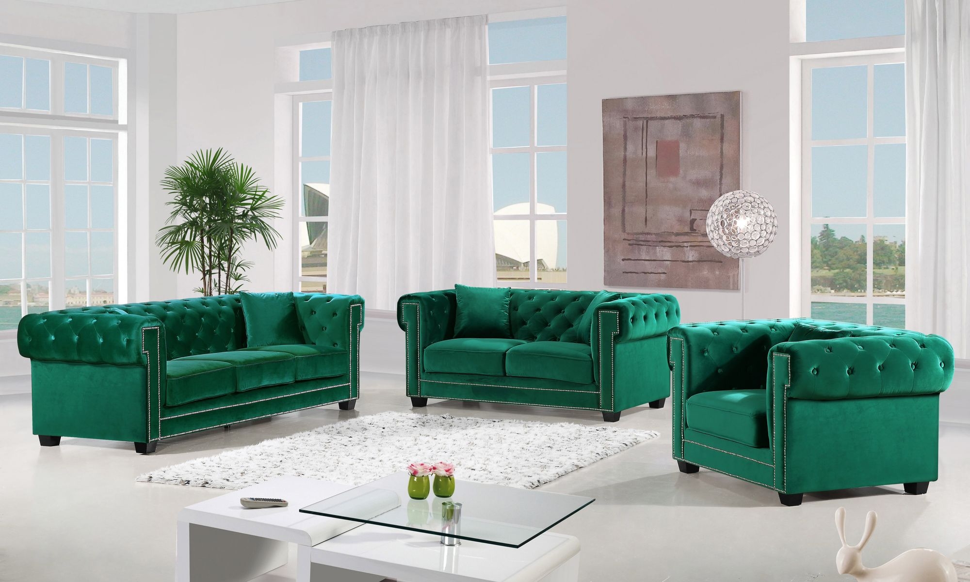 Bowery Velvet Sofa