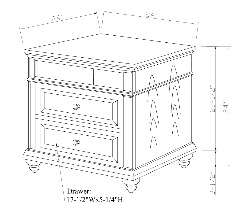 Chehalis Wood Veneer End Table by Homelegance