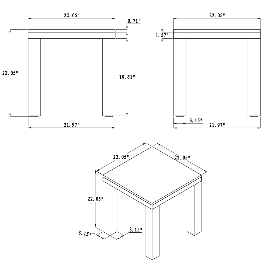 Rohme End Table by Homelegance