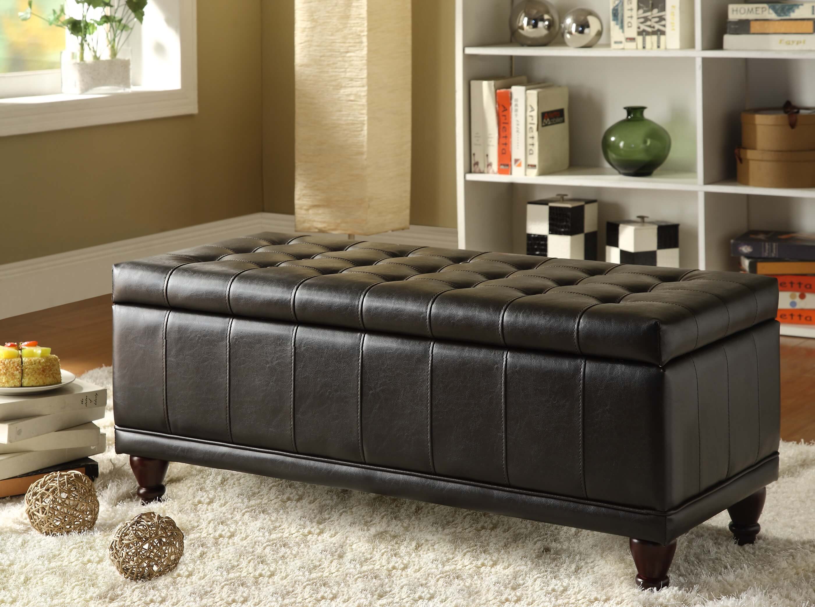 Afton Storage Bench by Homelegance