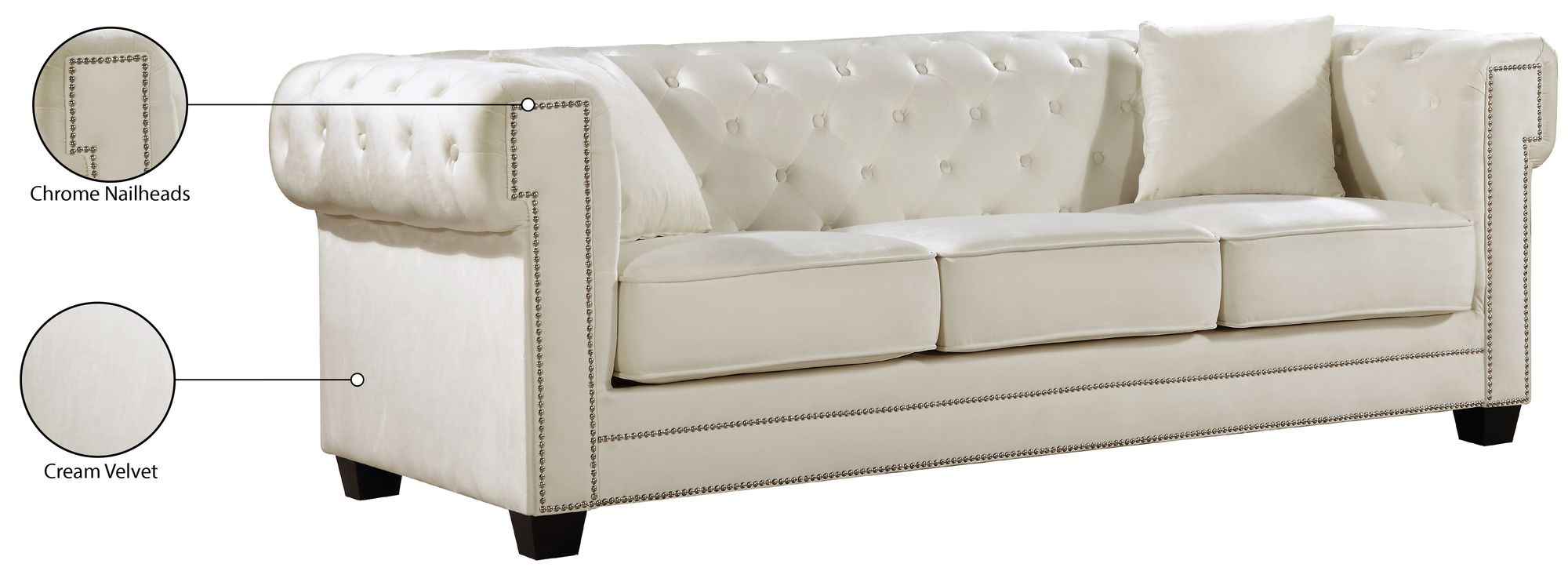Bowery Velvet Sofa