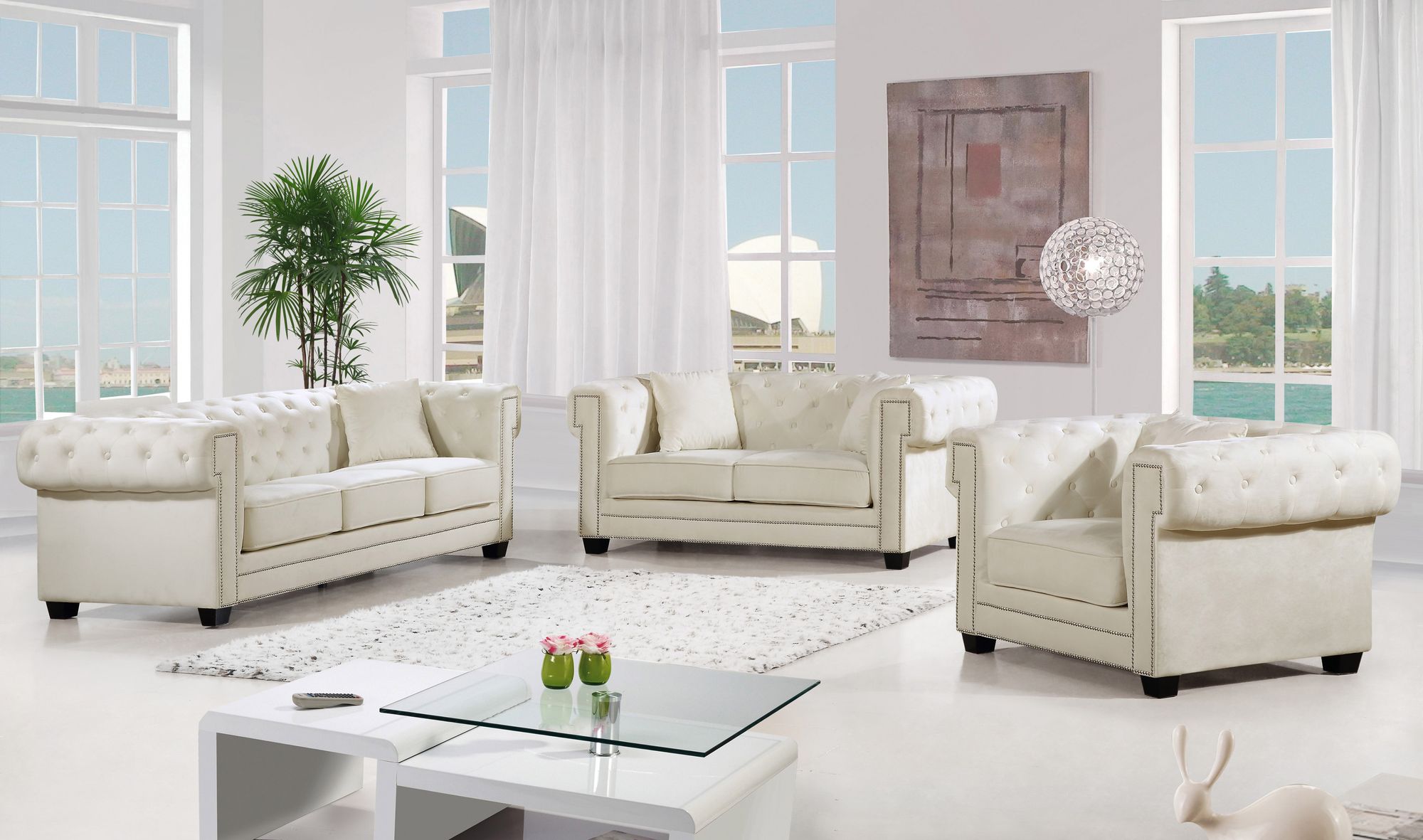 Bowery Velvet Loveseat