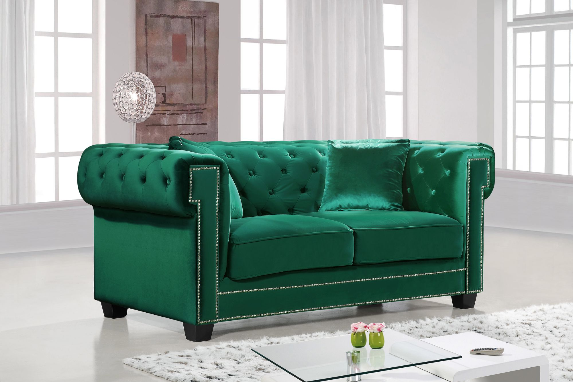 Bowery Velvet Loveseat