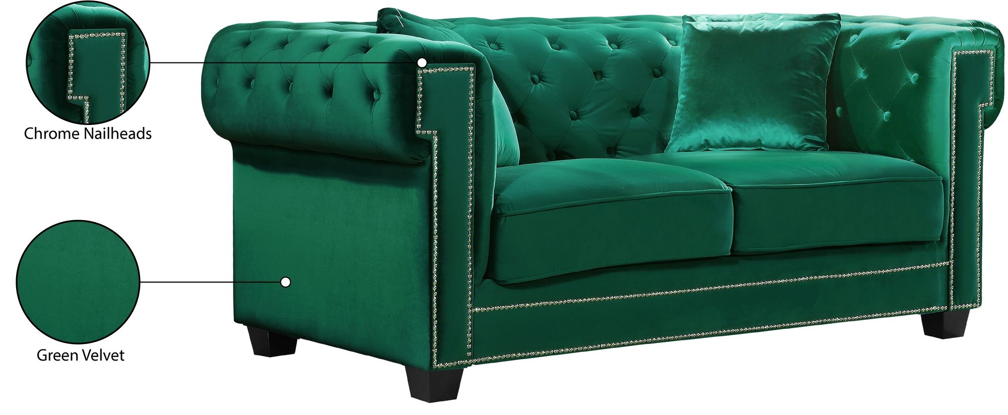Bowery Velvet Loveseat