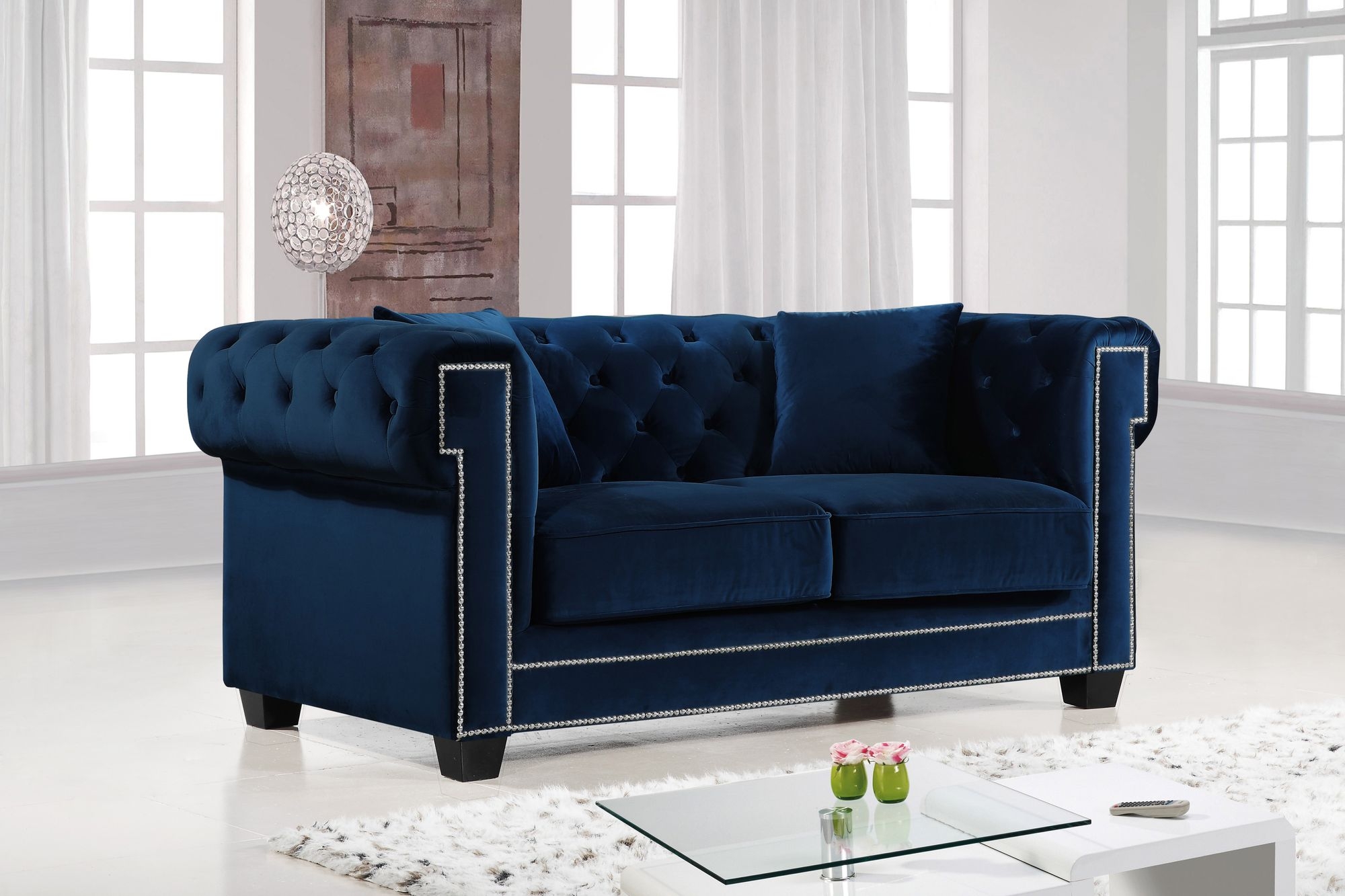 Bowery Velvet Loveseat