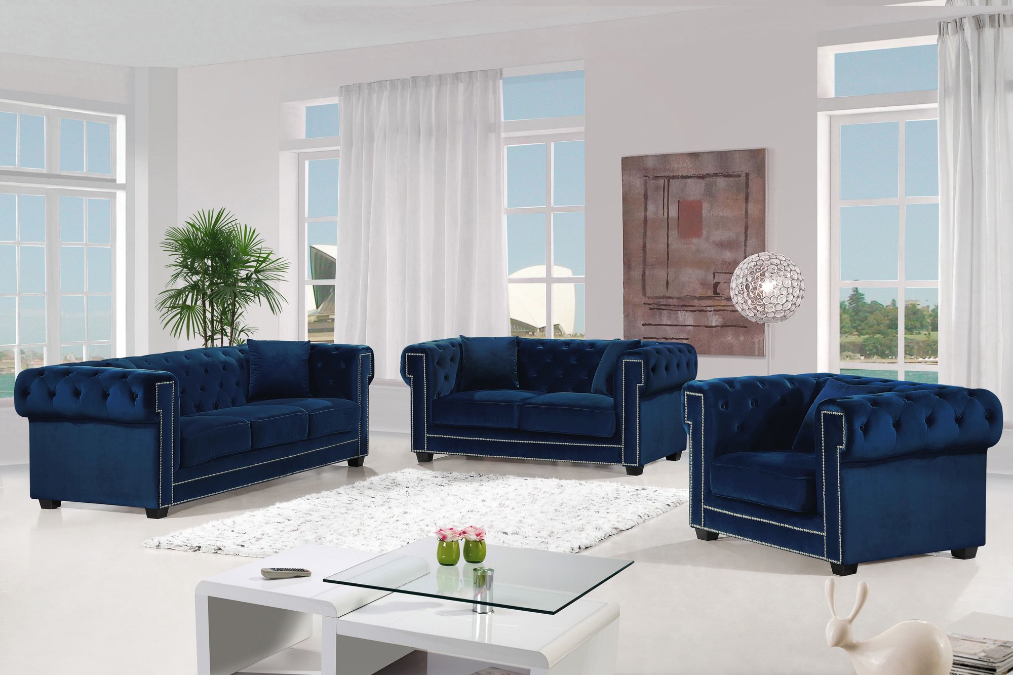Bowery Velvet Loveseat