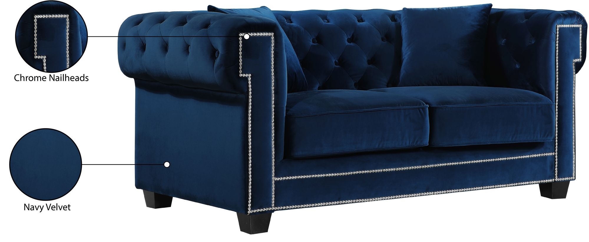 Bowery Velvet Loveseat