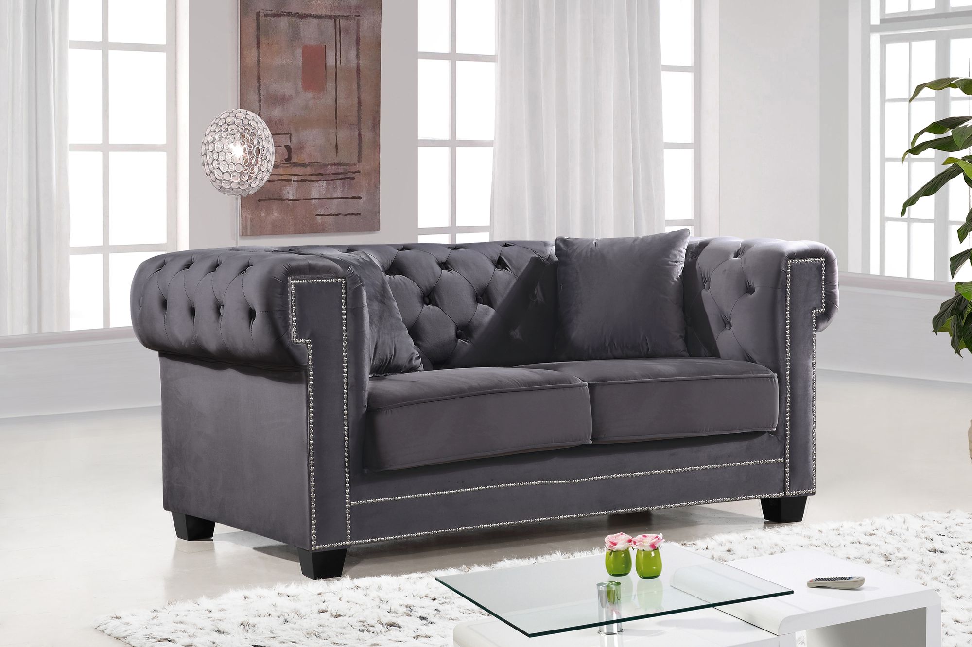 Bowery Velvet Loveseat