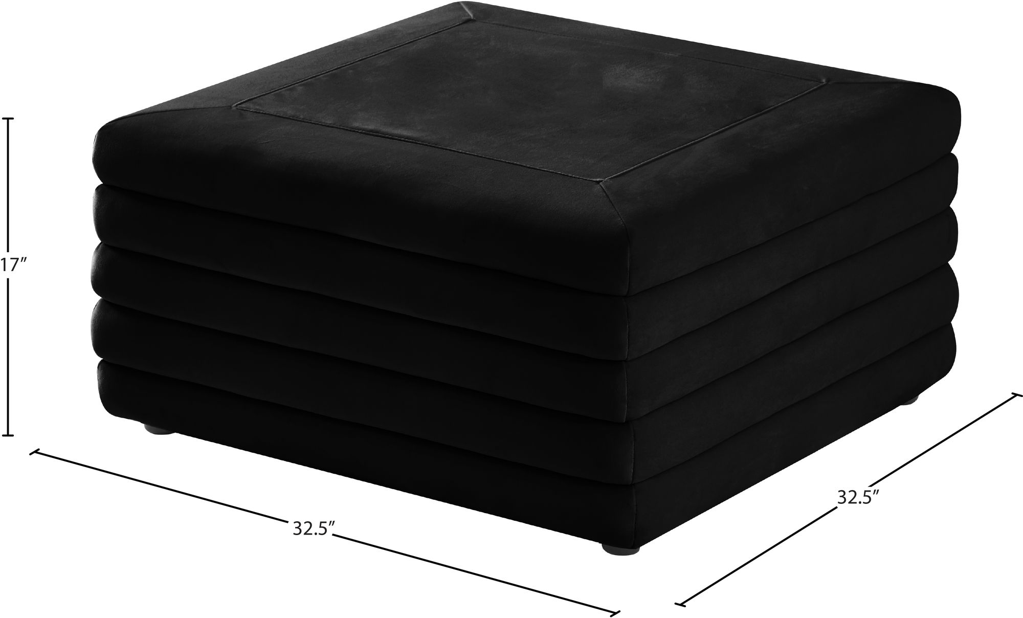 Lorenzo Velvet Ottoman/Coffee Table