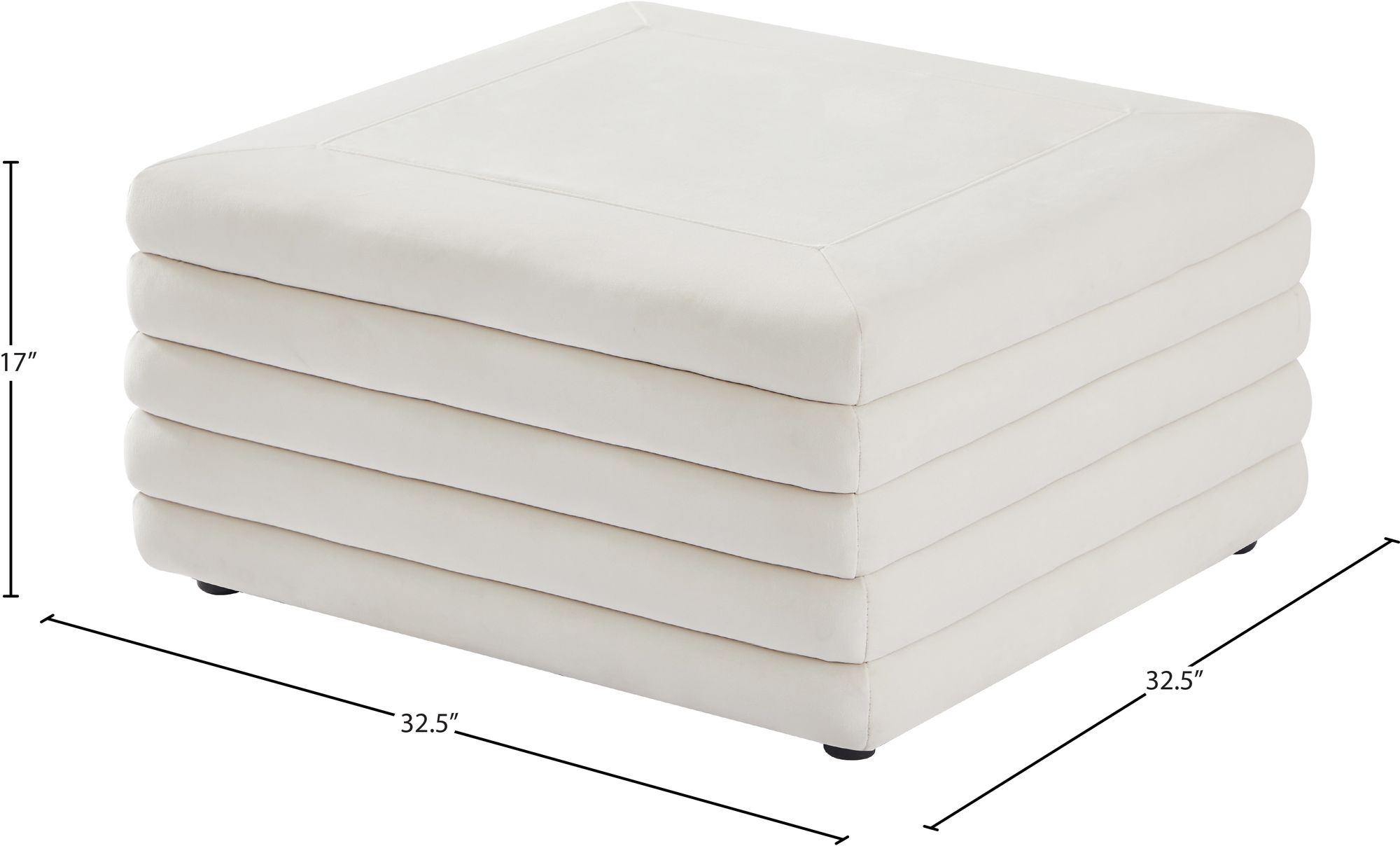 Lorenzo Velvet Ottoman/Coffee Table