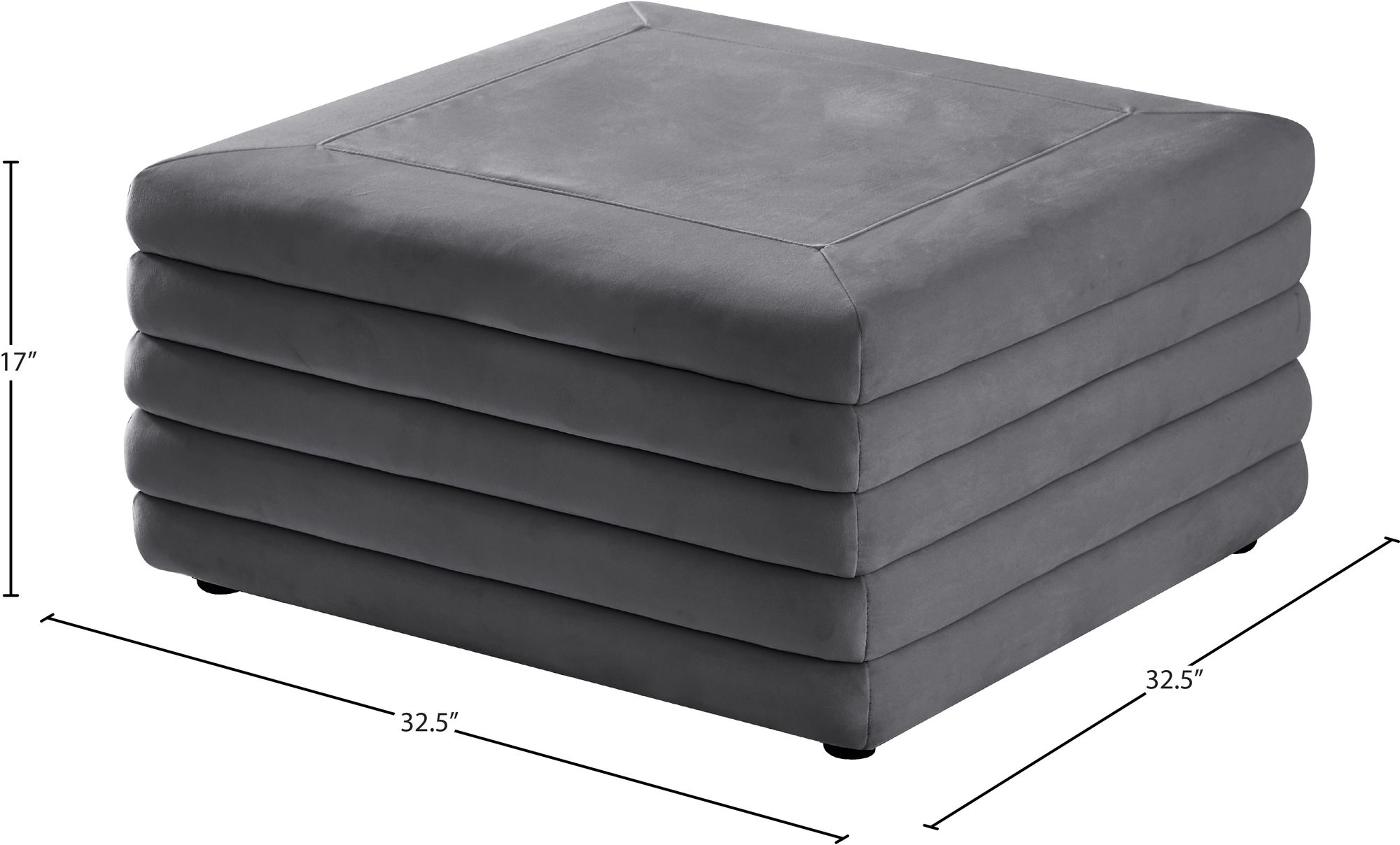 Lorenzo Velvet Ottoman/Coffee Table