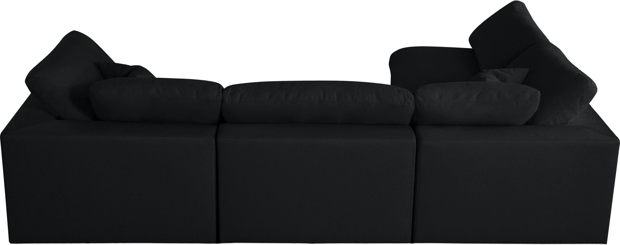 Serene 119" 4-Piece Linen Fabric Deluxe Comfort Modular Sectional