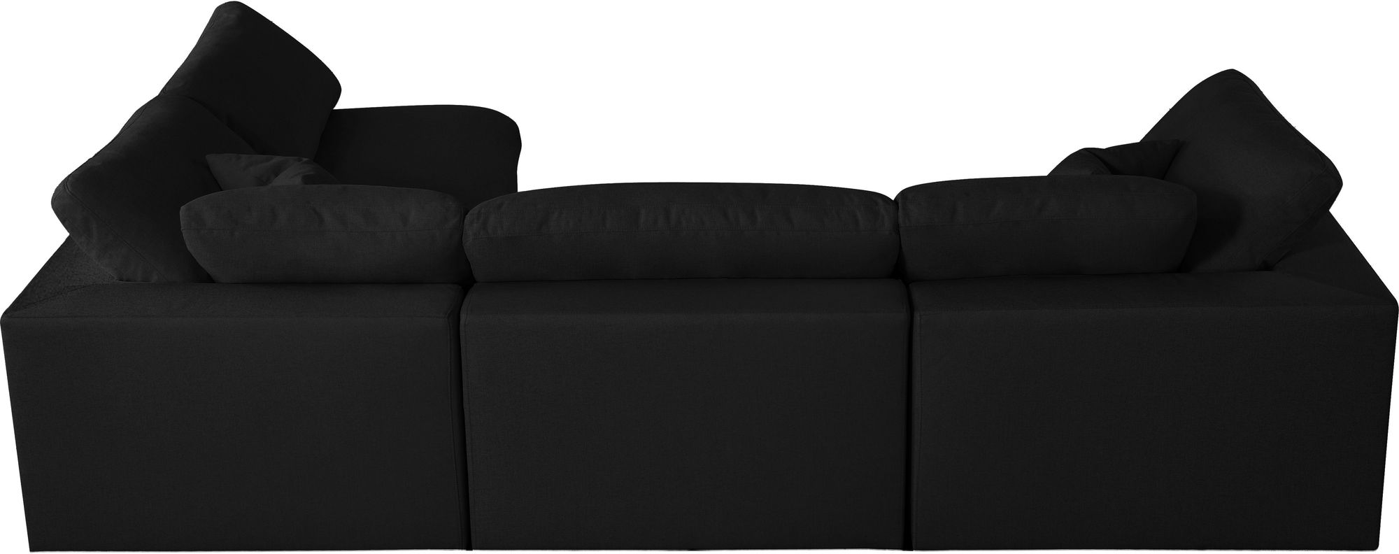 Serene 119" 4-Piece Linen Fabric Deluxe Comfort Modular Sectional