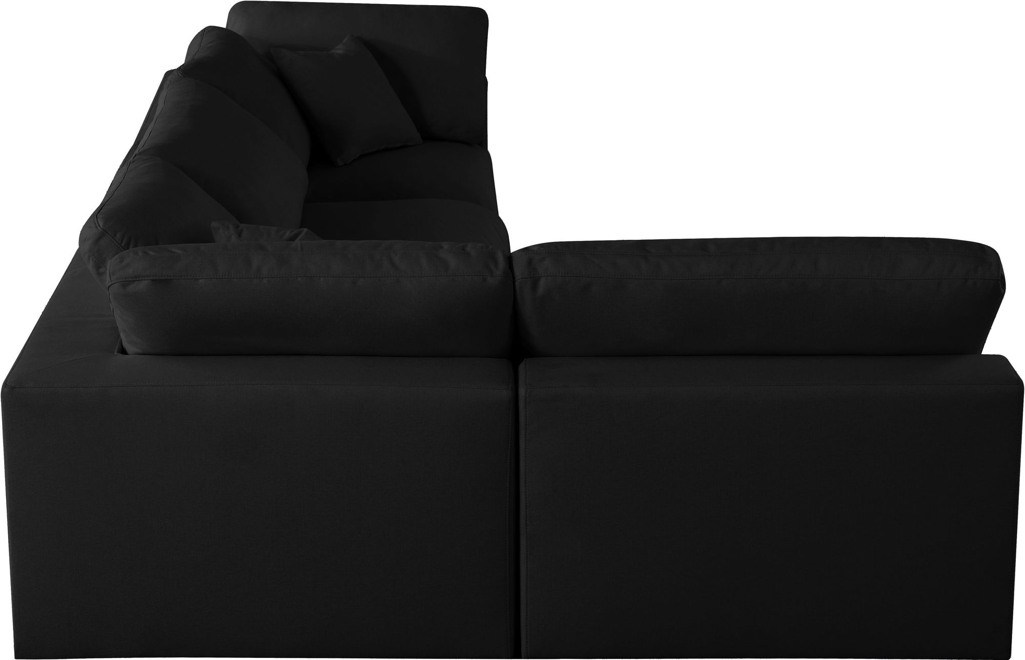 Serene 119" 4-Piece Linen Fabric Deluxe Comfort Modular Sectional