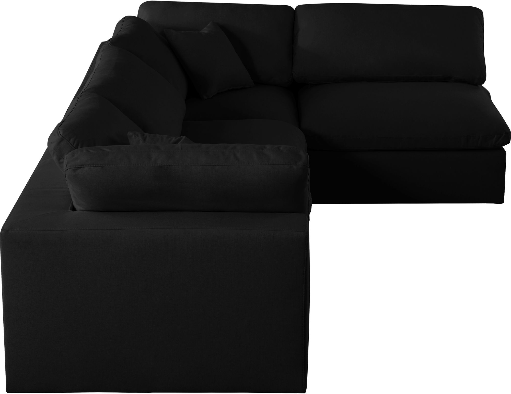 Serene 119" 4-Piece Linen Fabric Deluxe Comfort Modular Sectional
