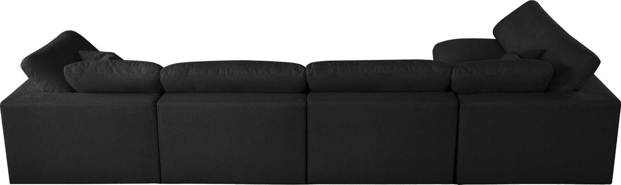 Serene 158" 5-Piece Linen Fabric Deluxe Comfort Modular Corner Sectional