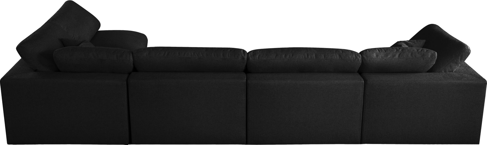 Serene 158" 5-Piece Linen Fabric Deluxe Comfort Modular Corner Sectional