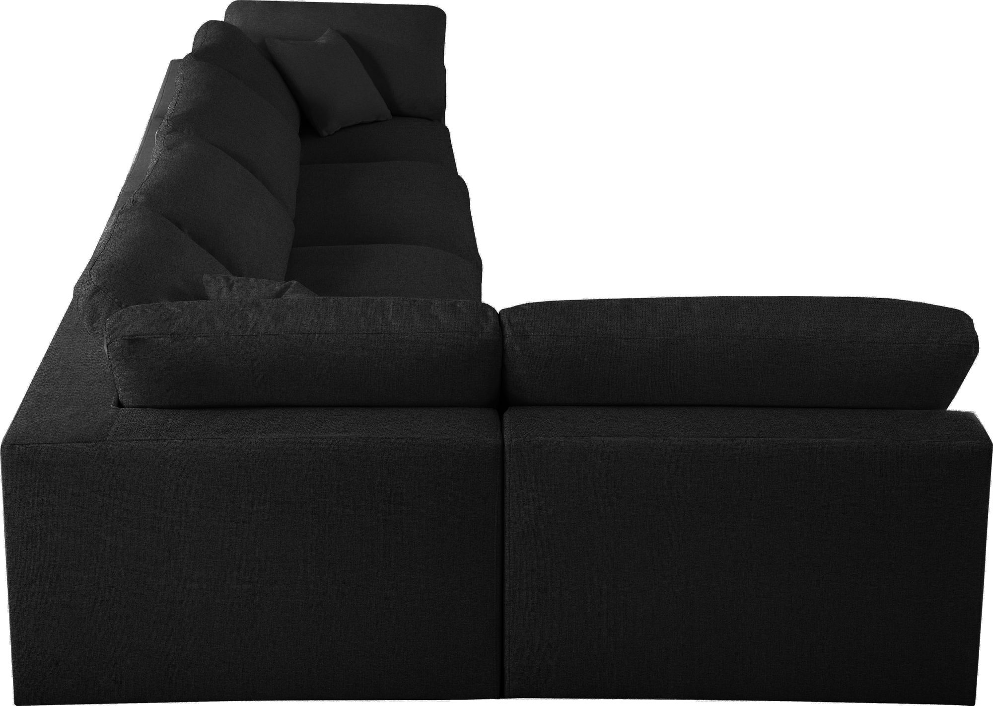 Serene 158" 5-Piece Linen Fabric Deluxe Comfort Modular Corner Sectional