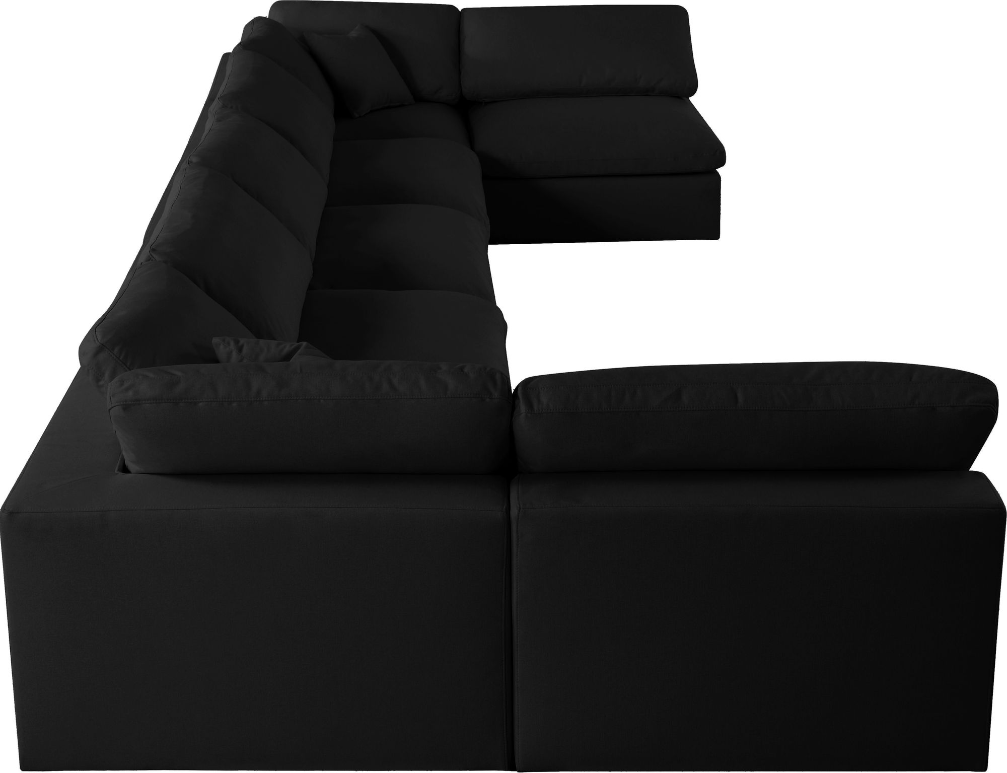Serene 197" 7-Piece Linen Fabric Deluxe Comfort Modular Sectional