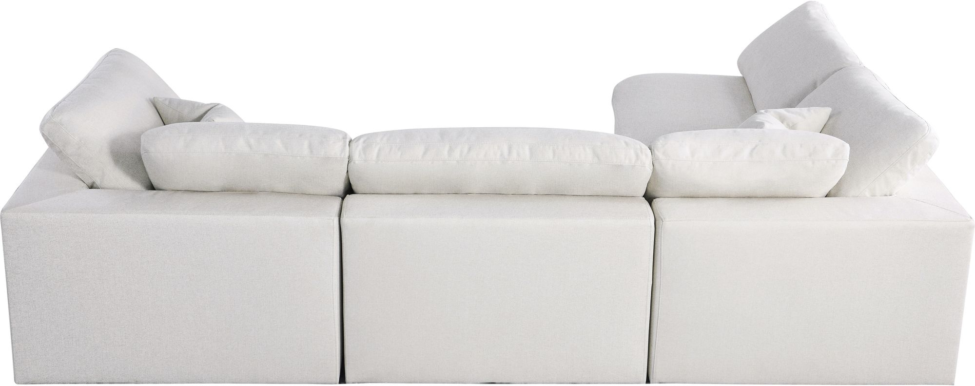 Serene 119" 4-Piece Linen Fabric Deluxe Comfort Modular Sectional