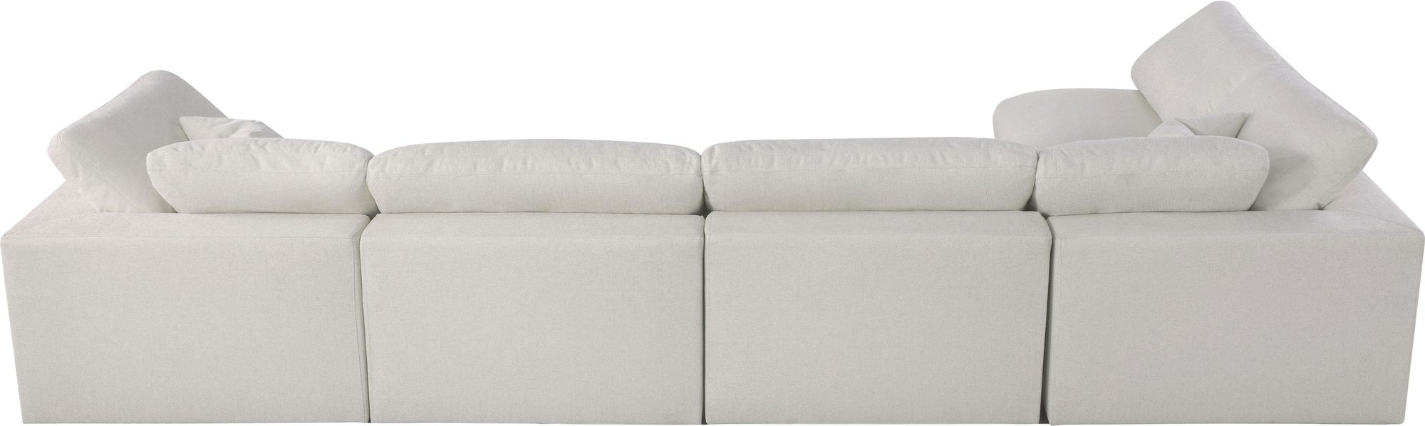 Serene 158" 5-Piece Linen Fabric Deluxe Comfort Modular Corner Sectional
