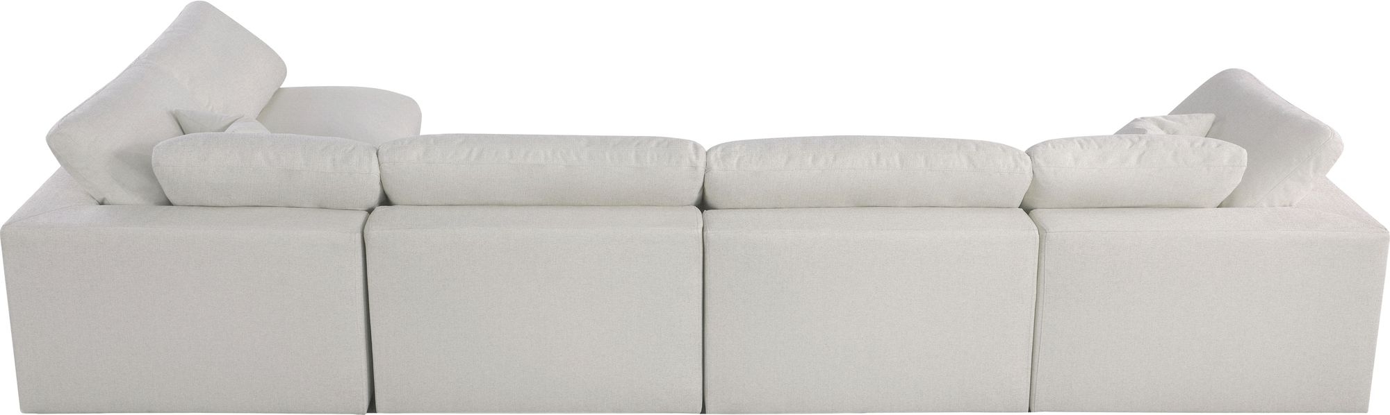 Serene 158" 5-Piece Linen Fabric Deluxe Comfort Modular Corner Sectional