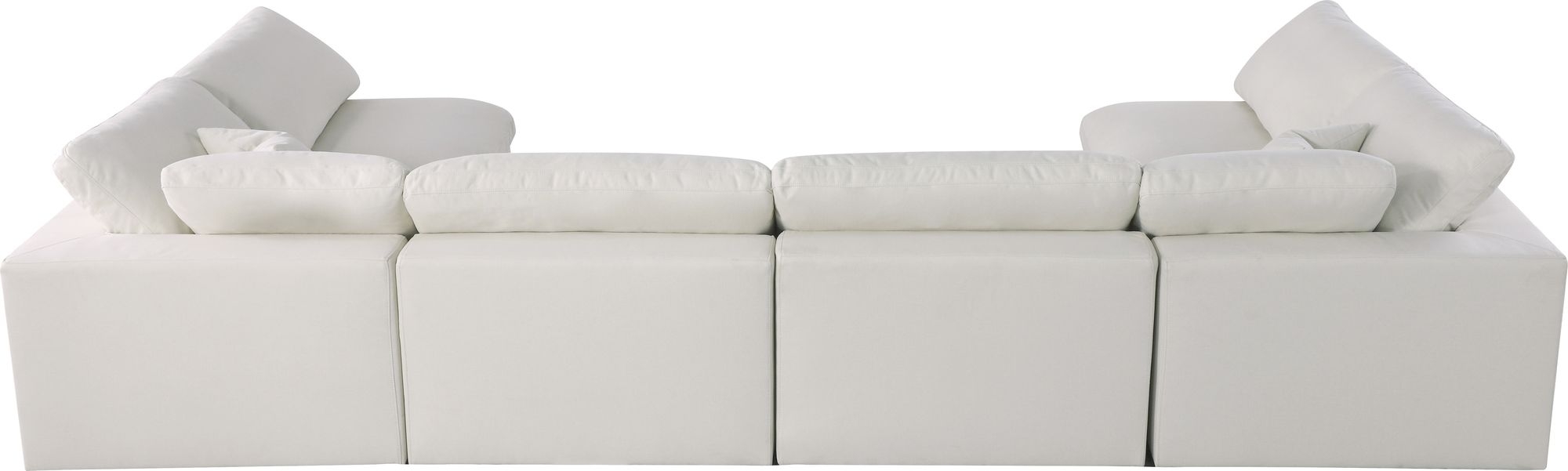 Serene 158" 6-Piece Linen Fabric Deluxe Comfort Modular U-Shape Corner Sectional