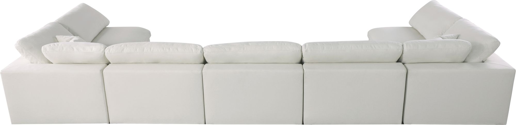 Serene 197" 7-Piece Linen Fabric Deluxe Comfort Modular Sectional