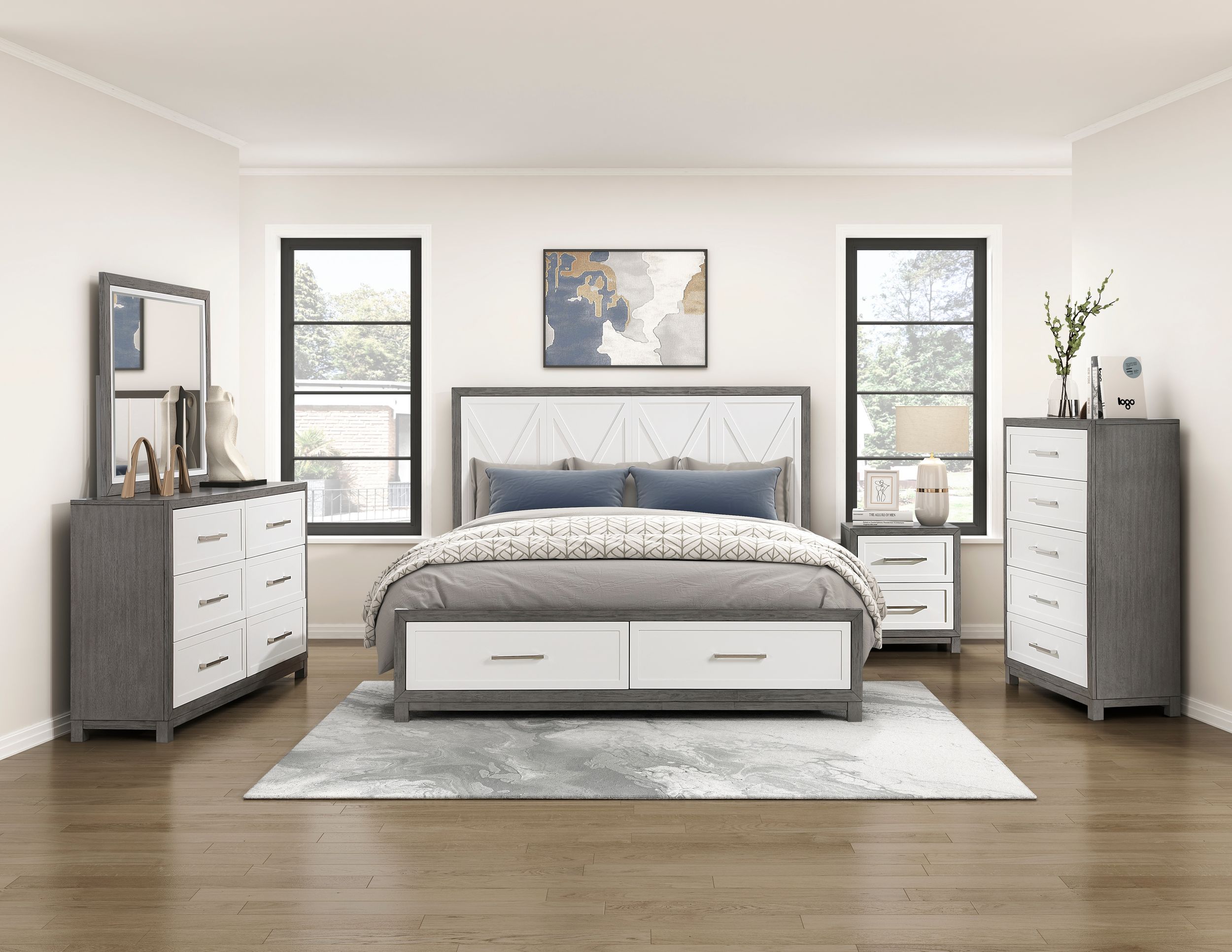 Rowan Rectangular Wood Mirror