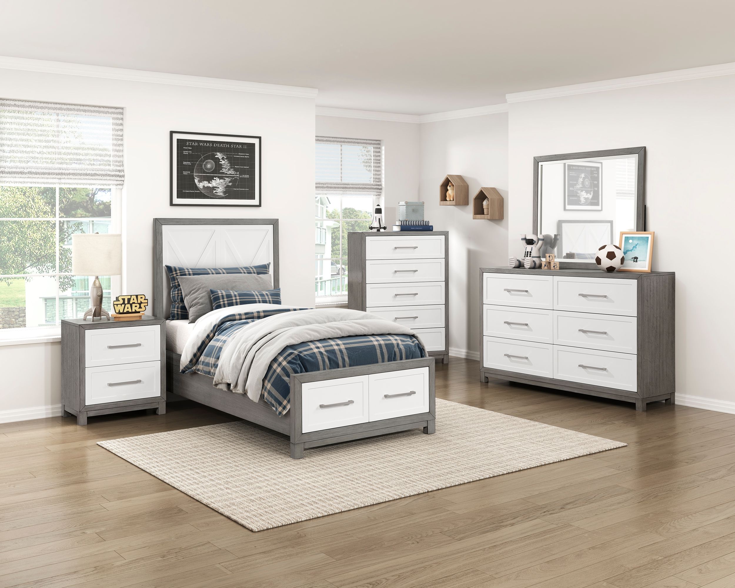 Rowan Wood Storage Platform Bed