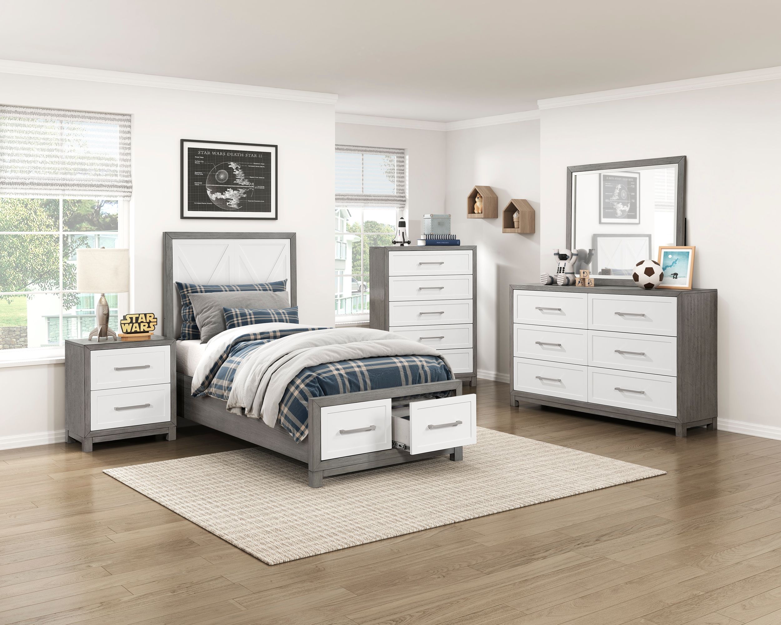 Rowan Wood Storage Platform Bed