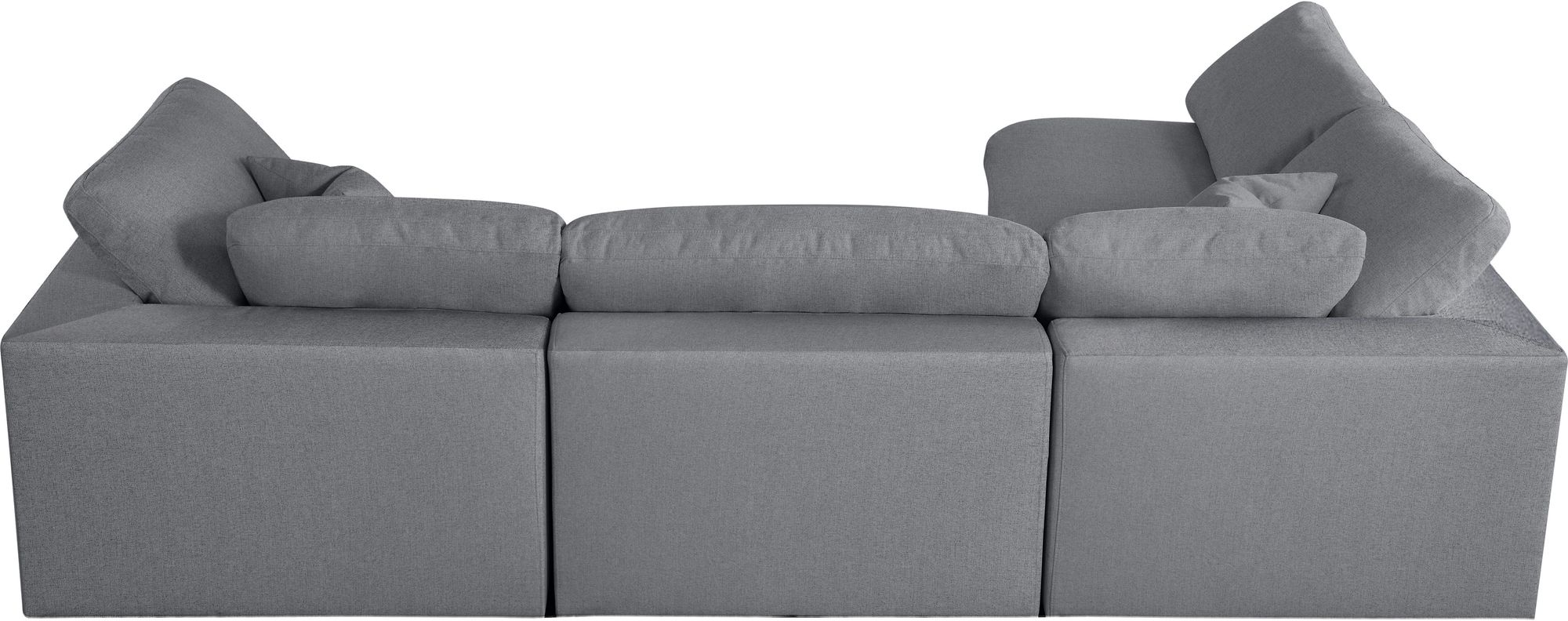 Serene 119" 4-Piece Linen Fabric Deluxe Comfort Modular Sectional