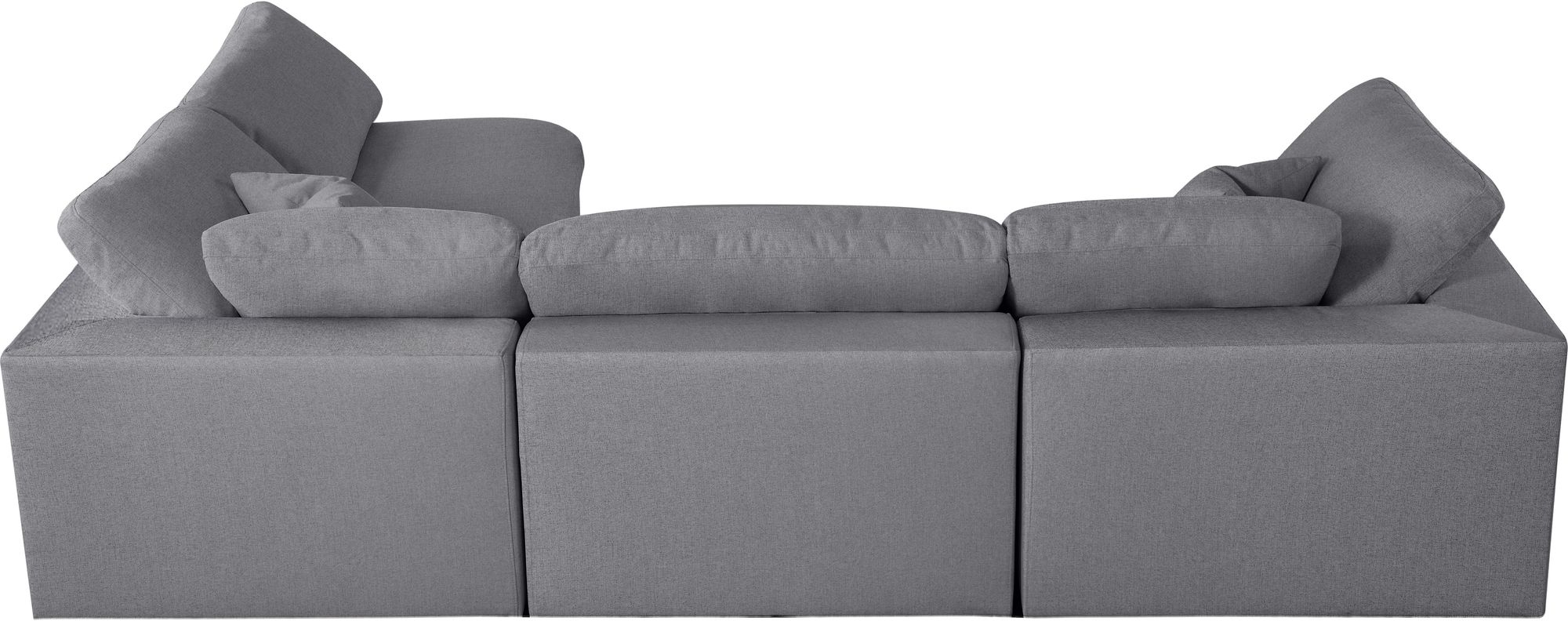 Serene 119" 4-Piece Linen Fabric Deluxe Comfort Modular Sectional