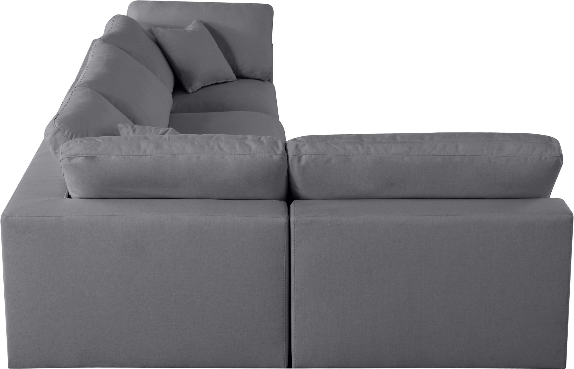 Serene 119" 4-Piece Linen Fabric Deluxe Comfort Modular Sectional