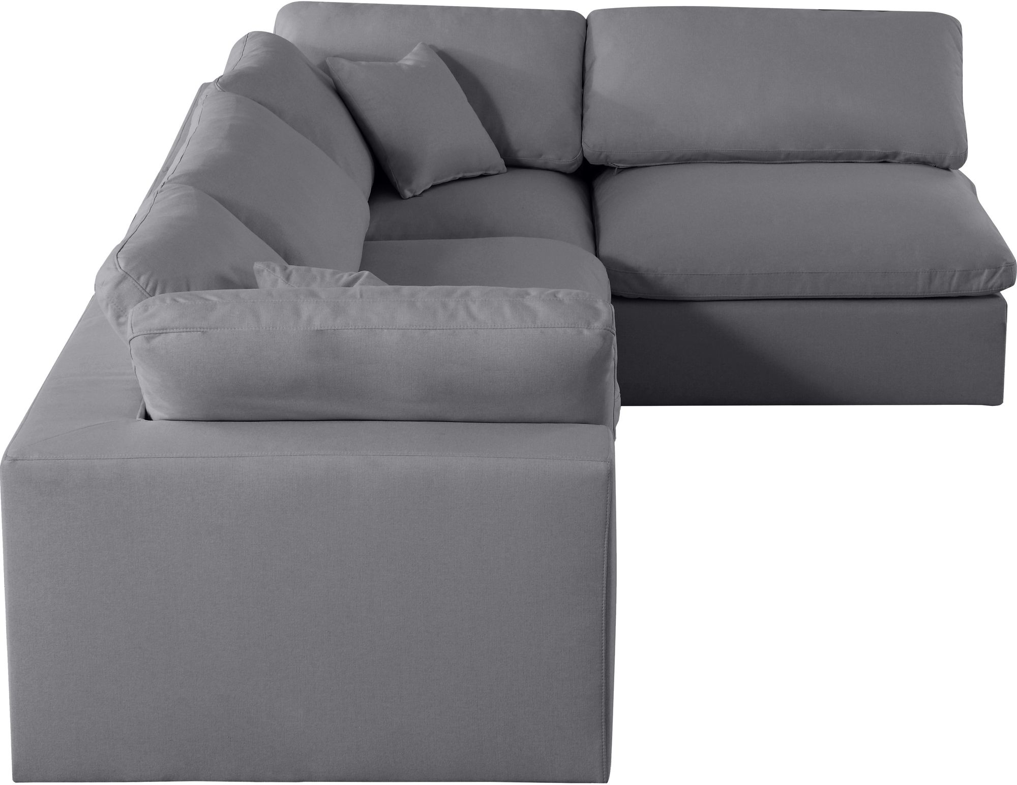 Serene 119" 4-Piece Linen Fabric Deluxe Comfort Modular Sectional