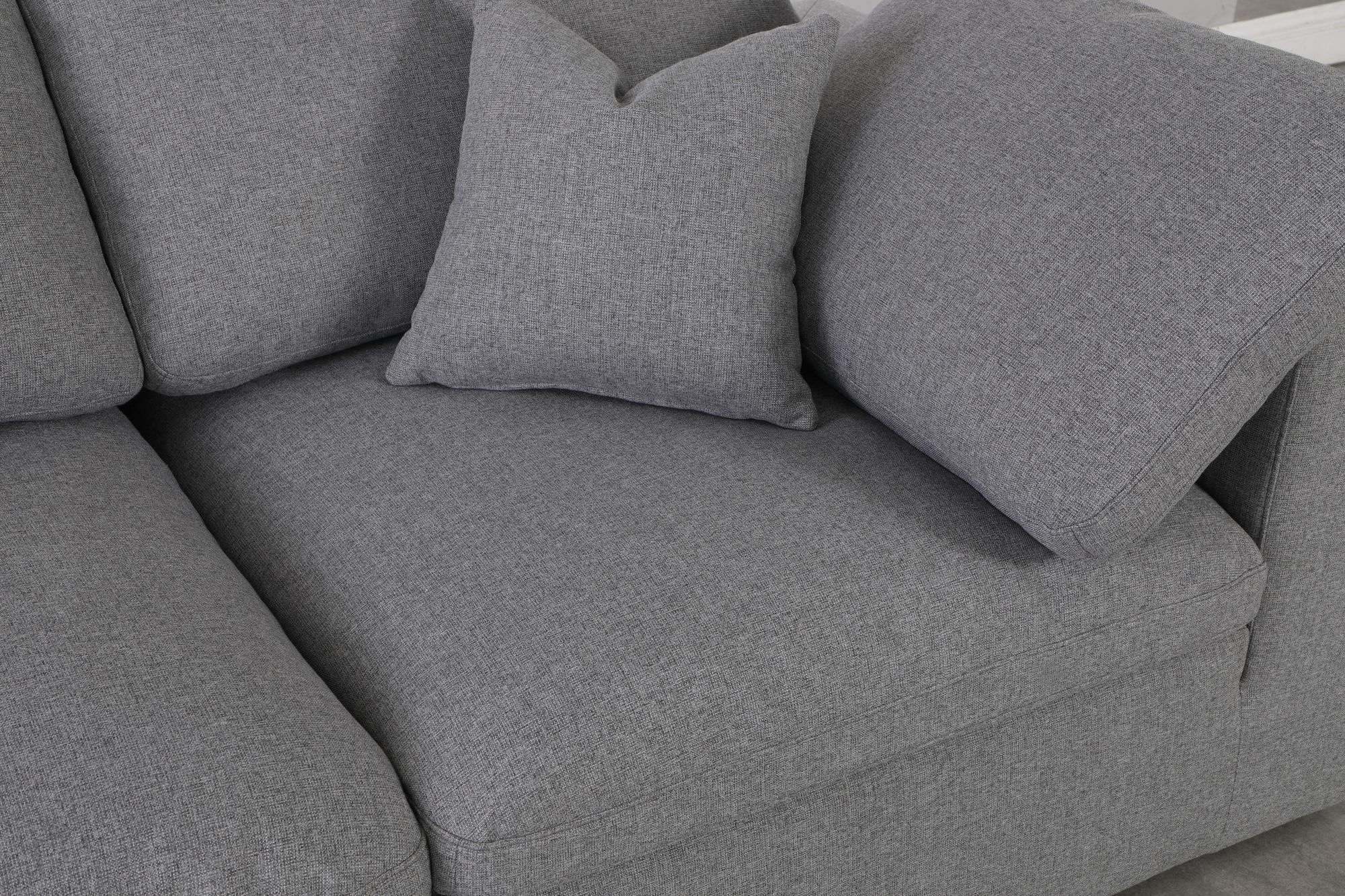 Serene 158" 5-Piece Linen Fabric Deluxe Comfort Modular Corner Sectional