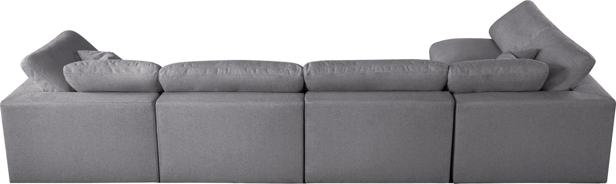 Serene 158" 5-Piece Linen Fabric Deluxe Comfort Modular Corner Sectional