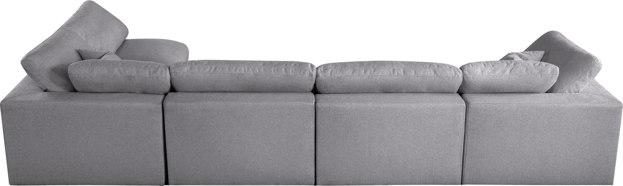 Serene 158" 5-Piece Linen Fabric Deluxe Comfort Modular Corner Sectional